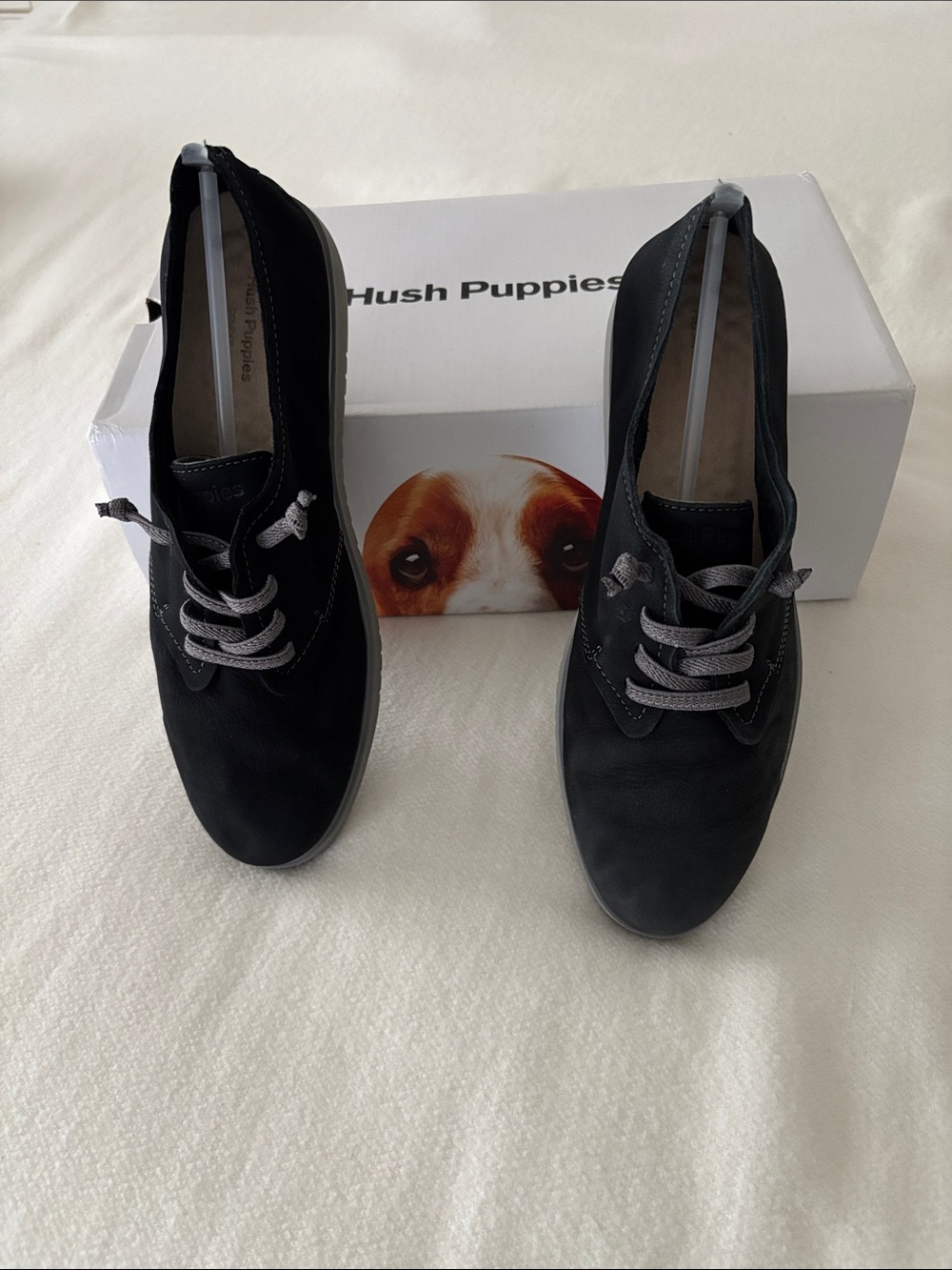 Hush Puppies Black suede, Women's Oxfords, sneaker, Shoe, size 9, EURO 41